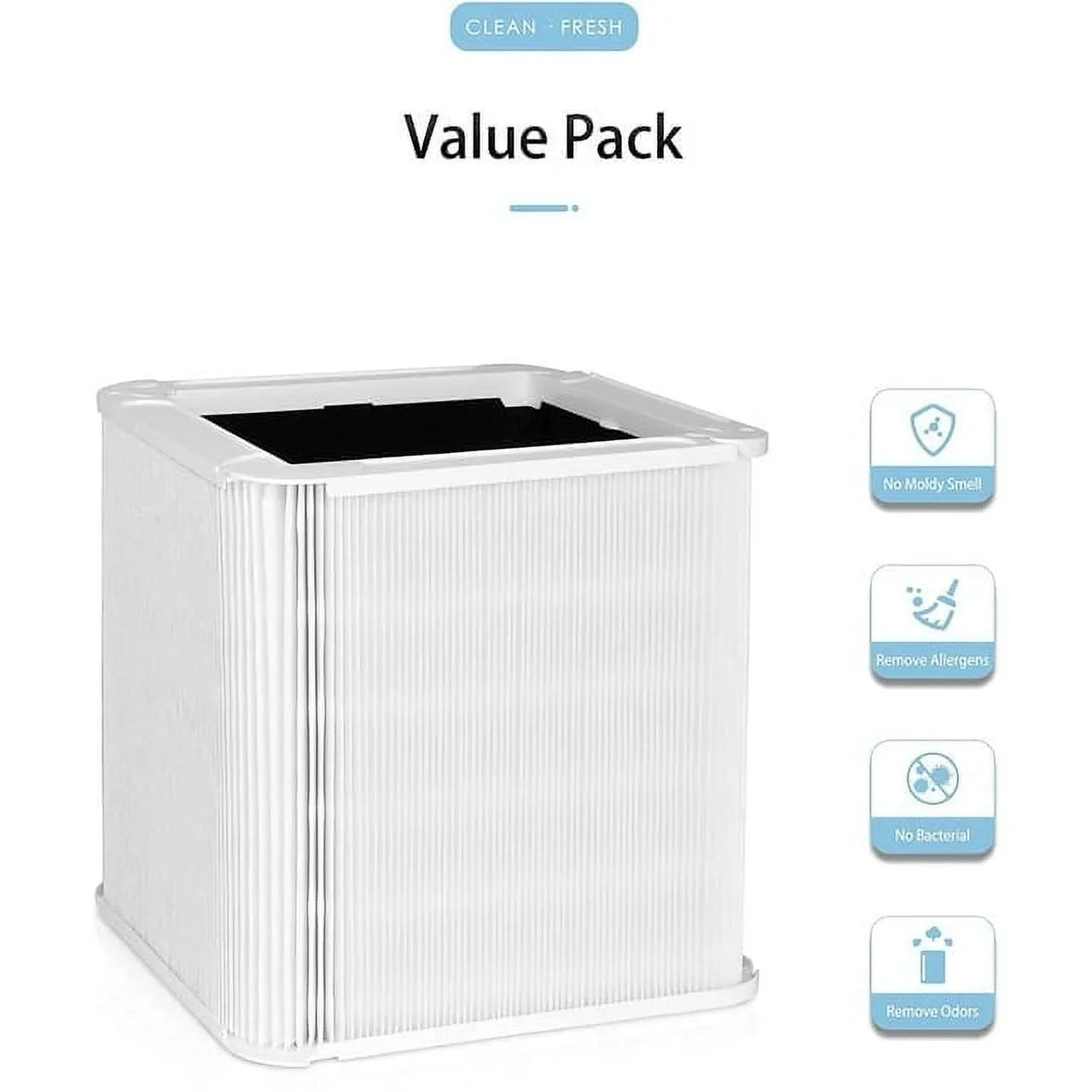 211+ HEPA Individuals Filter for Blue Pure 211+ Air Purifier (Non-Auto), Foldable Activated Carbon Filter