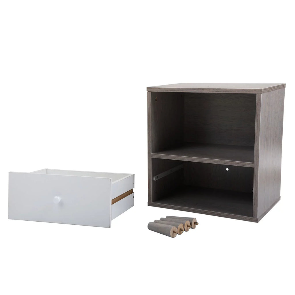 Walmeck ,With Drawer Of 2 Low 2 Low Bedside - Set Of 2 Bedside Table Edge Side Table Tables Table Set With And Drawer (2) Bedside Cabinet Room Cabinet Room Bedroom People Sofa Edge Set With Low