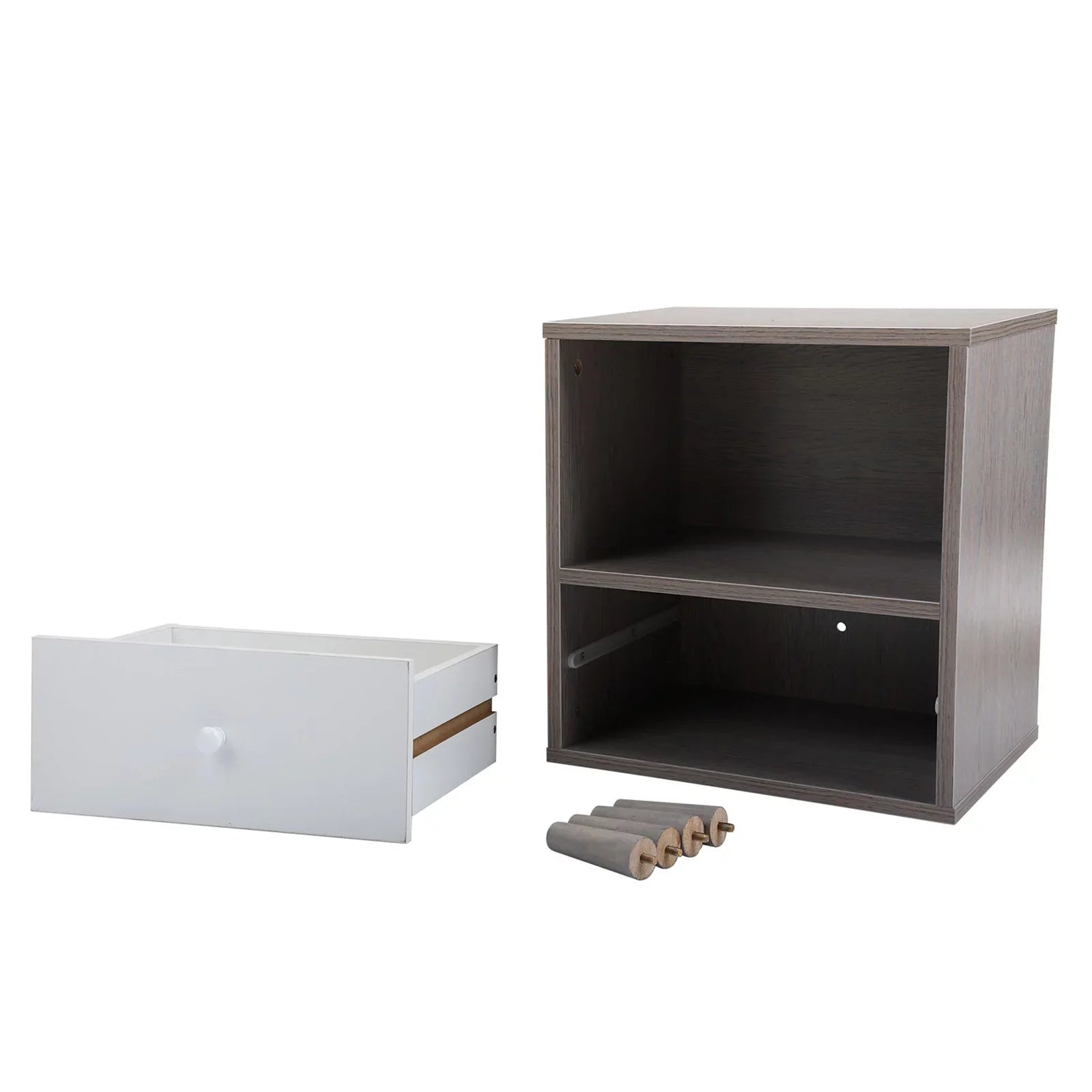 Walmeck ,With Drawer Of 2 Low 2 Low Bedside - Set Of 2 Bedside Table Edge Side Table Tables Table Set With And Drawer (2) Bedside Cabinet Room Cabinet Room Bedroom People Sofa Edge Set With Low