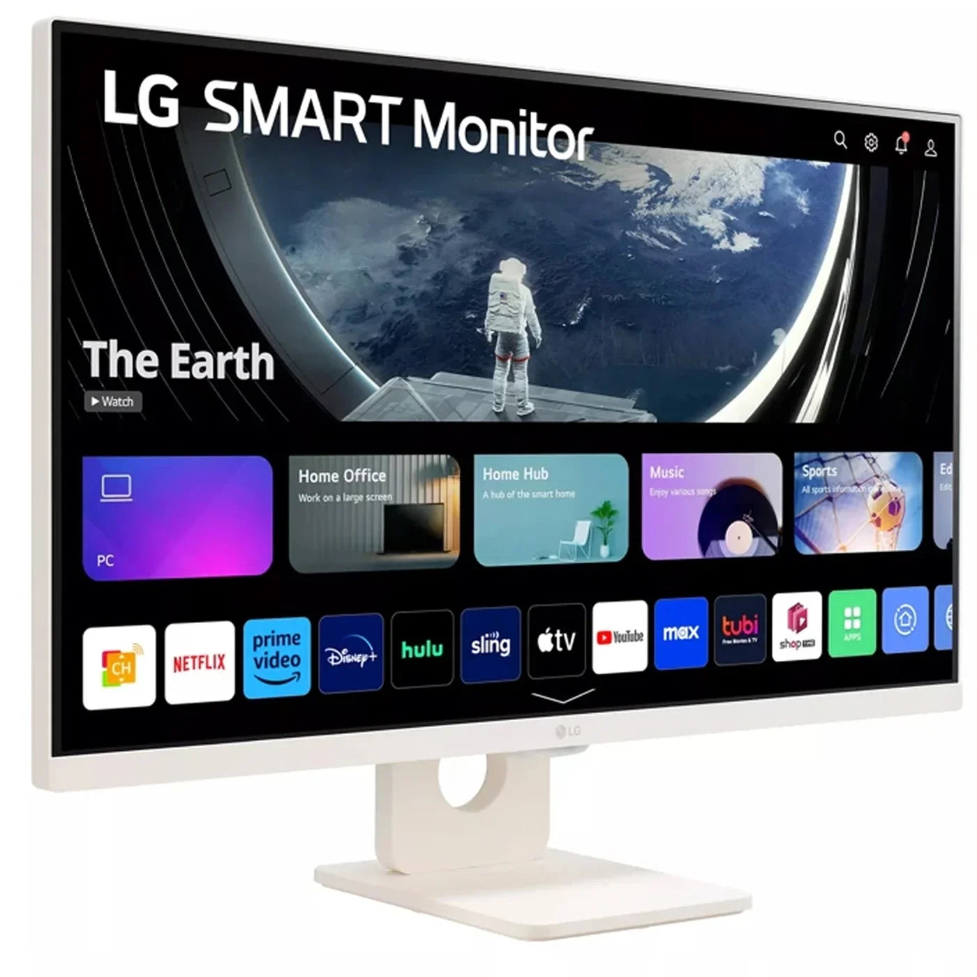 LG 27SR50F 27-Inch Smart FHD IPS Monitor, webOS 23, HDR10, Airplay 2, Screen Share, Bluetooth, 5Wx2 Stereo Speaker, Tilt Stand (HDMI, USB Type-A), 2023 - (Open Box)