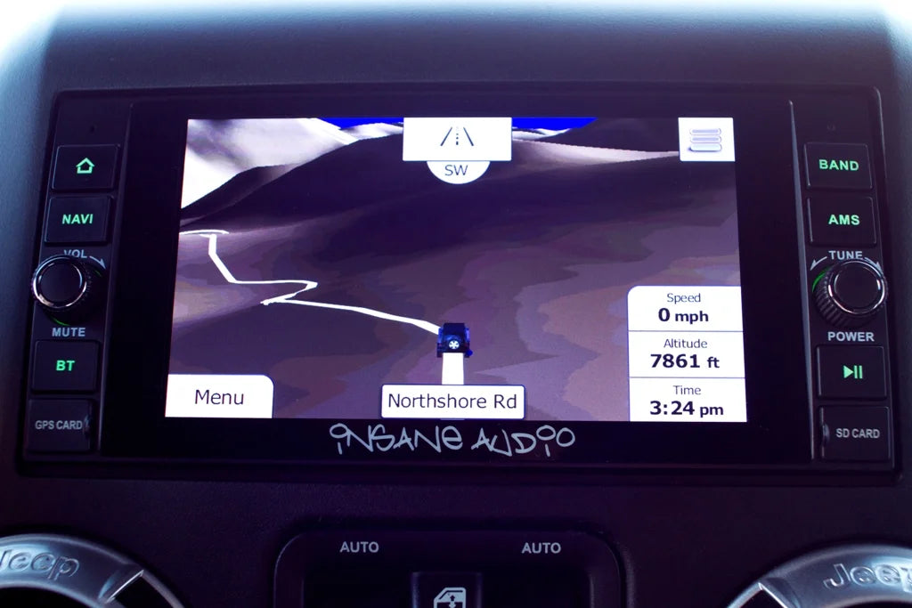 INSANE JEEP AUDIO JK2001 07-17 WRANGLER MULTIMEDIA & NAVIGATION HEAD UNIT