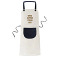 Once Bitten Twice Shy Art Deco Fashion Apron Adjustable Bib Cotton Linen BBQ Kitchen Pocket Pinafore