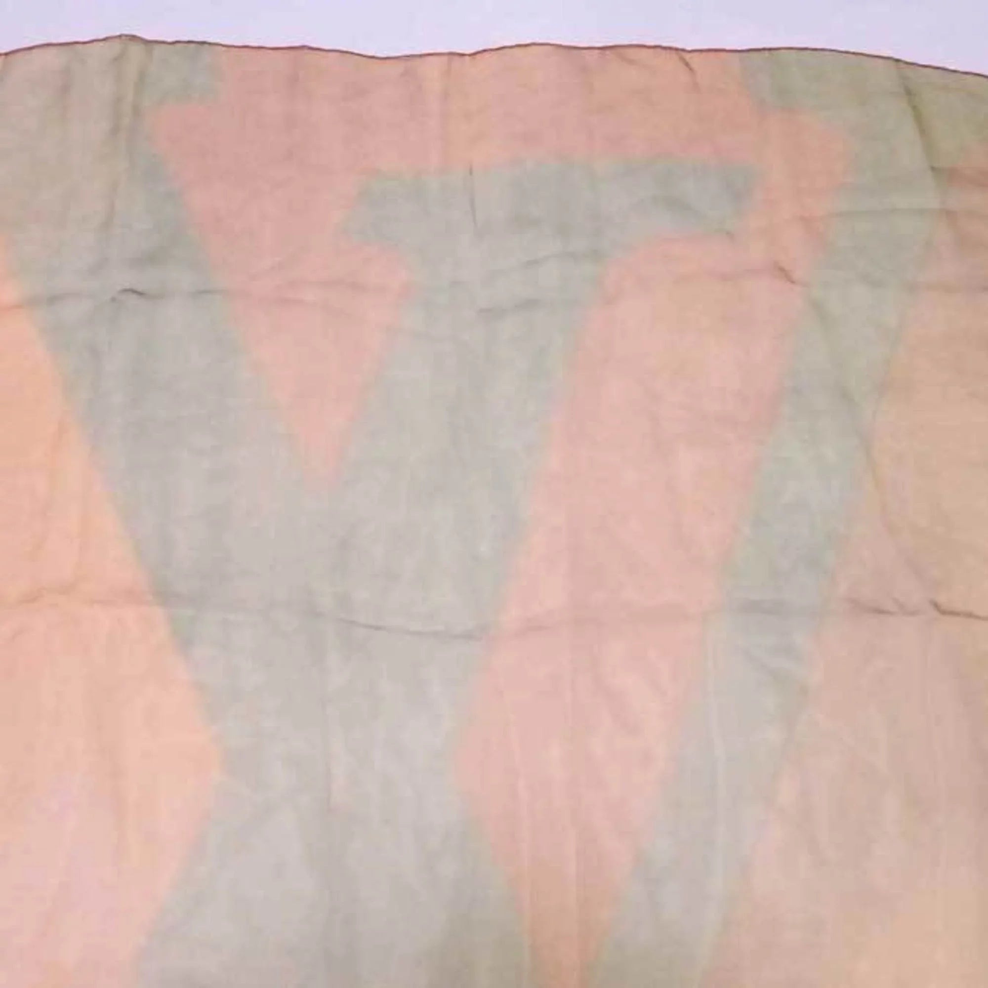 Pre-Owned Louis Vuitton Scarf LV Logo Orange x Yellow Green 100% Silk Individuals (Good)