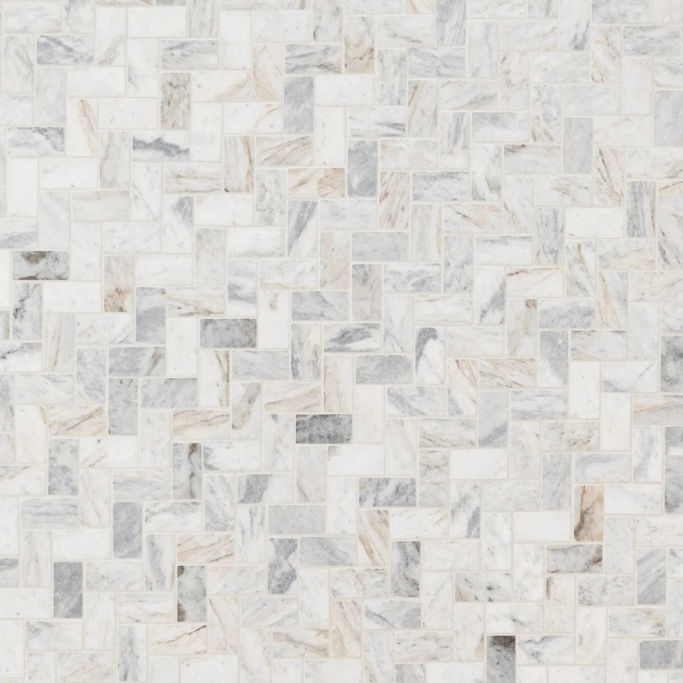 MSI Capri Blue Herringbone 12 in. X 12 in. Honed Mosaic Marble Floor And Wall Tile