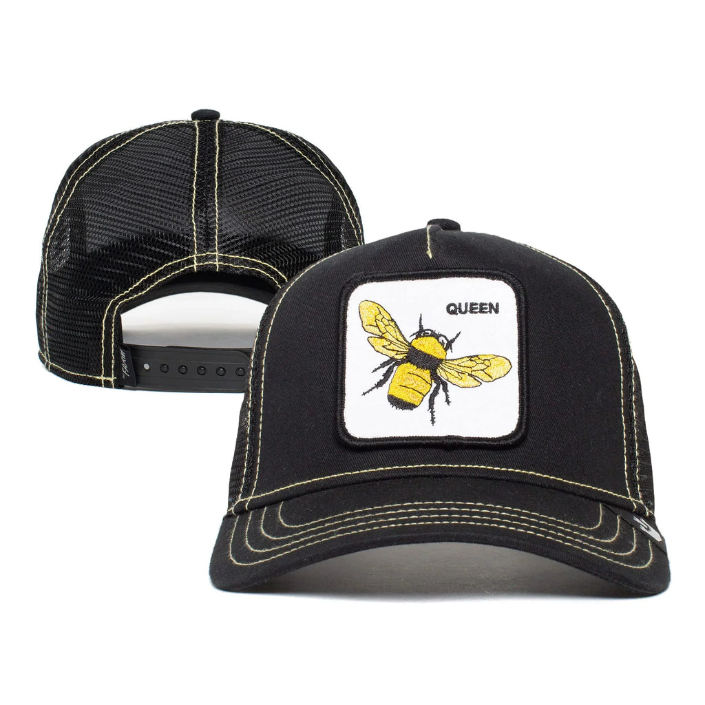 Goorin Bros. The Farm Unisex Original Adjustable Snapback Trucker Hat, Ebony (Queen Bee), One Size