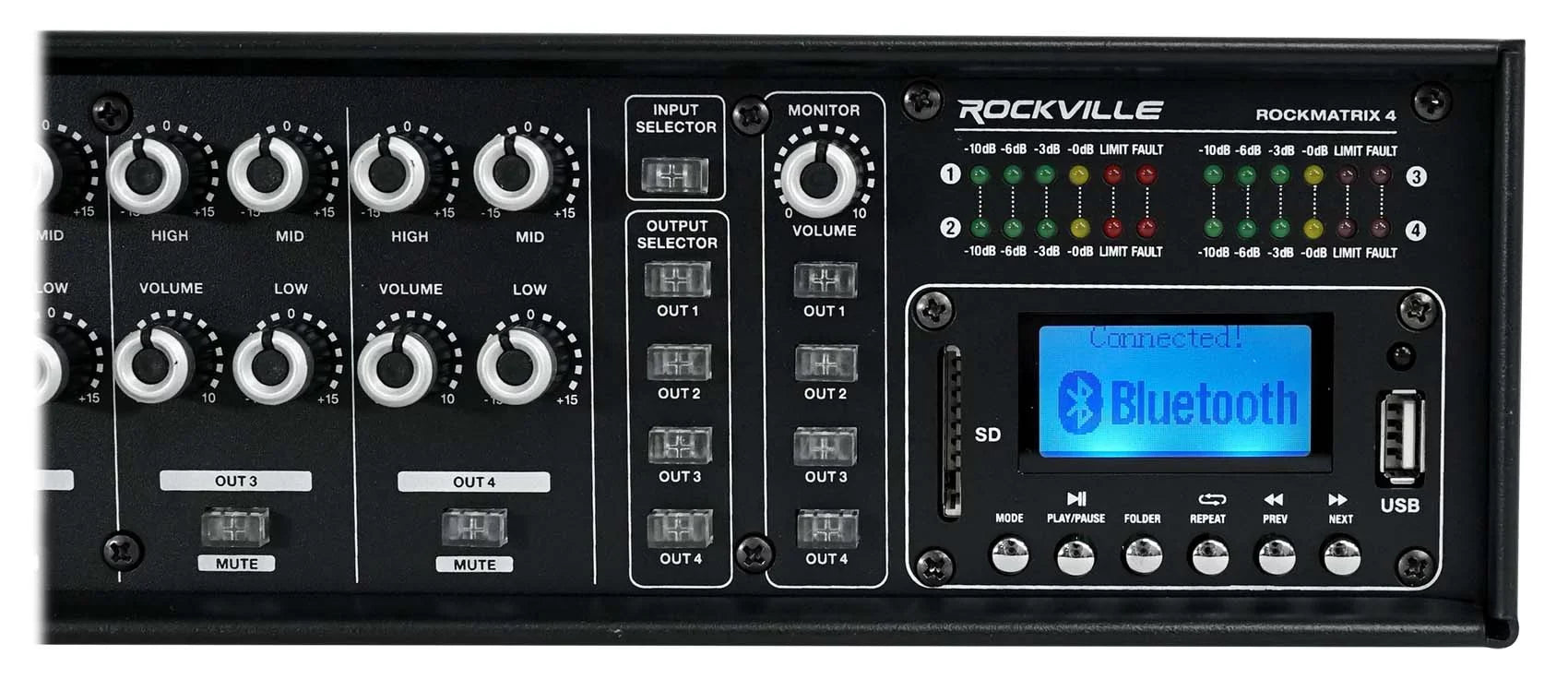 Rockville ROCK MATRIX Multi Room Home Receiver+6) Ceiling+2) Midnight Wall Speakers