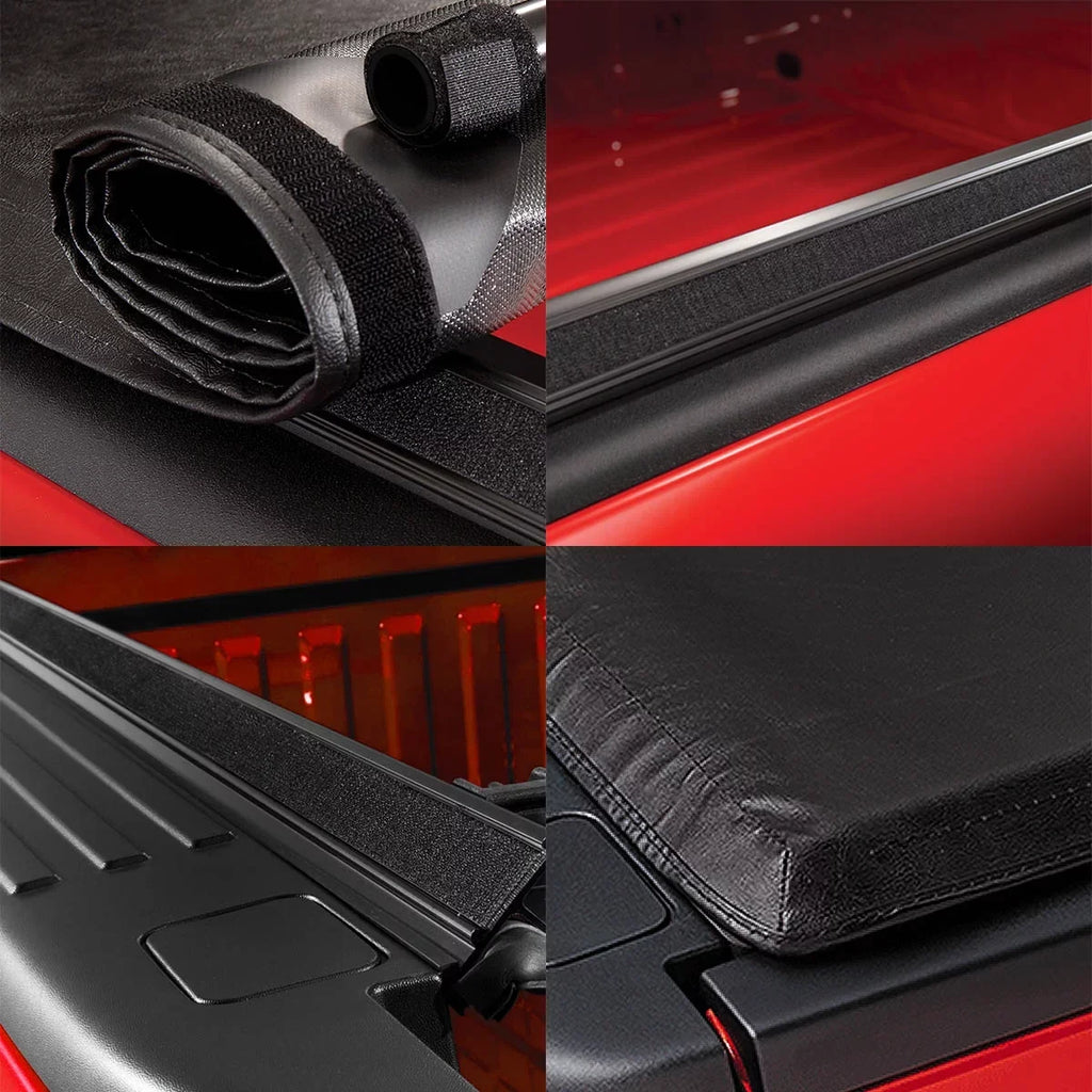 Auto Drive Soft Roll up Truck Bed Tonneau Cover Fits 2005 - 2023 Nissan Frontier 4' 11" Bed (58.6")