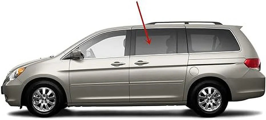 Driver Left Side Rear Sliding Cargo Door Window Door Glass Compatible with Honda Odyssey Mini Van 2005-2010 Models