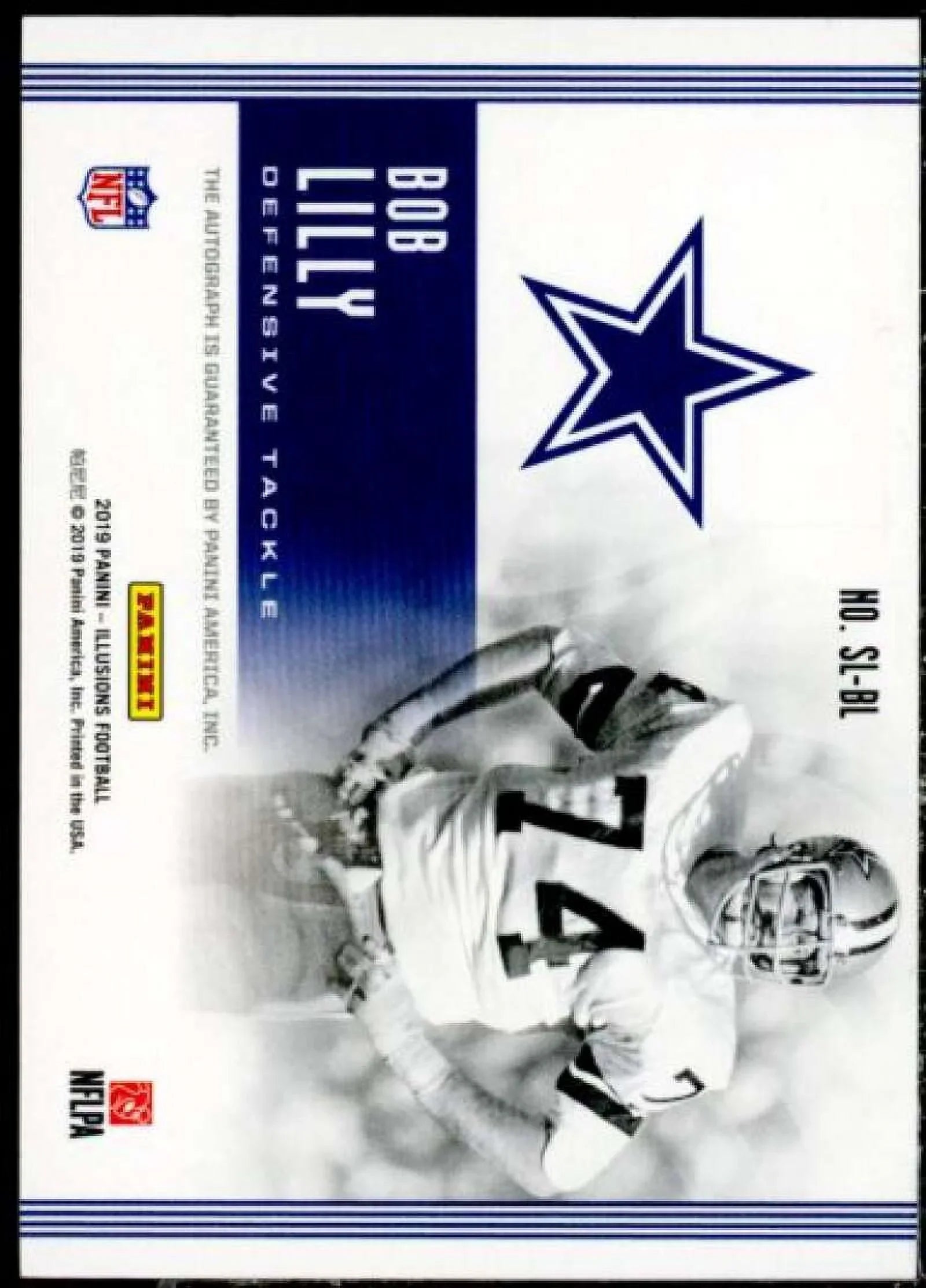 Bob Lilly Card 2019 Panini Illusions Stadium Edge Autographs #18