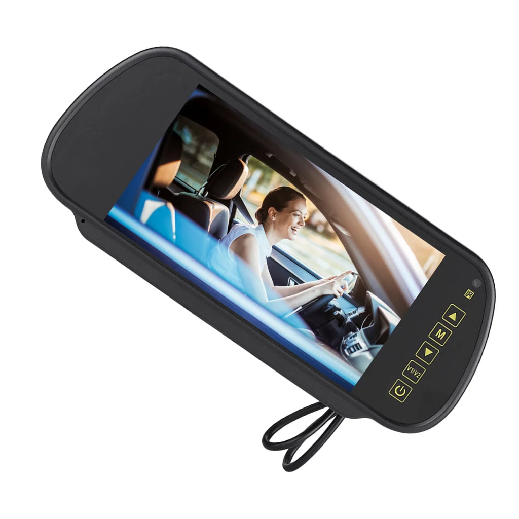 Lsaardth Car Rearview Mirror- 7inch Car Rearview Mirror LCD Auto Dimming Monitor Rear View Camera With Bracket