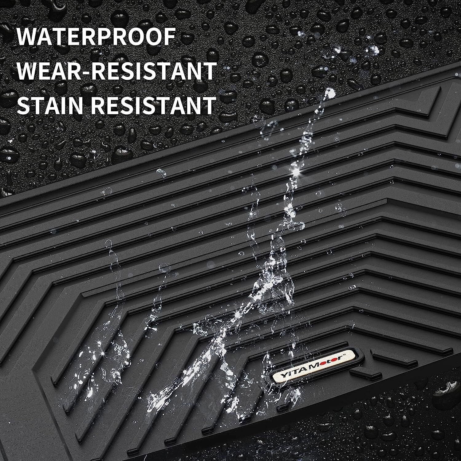 Ledkingdomus Floor Mats for 2020-2023 Tesla Model Y Rear Trunk Mat All Weather Dark