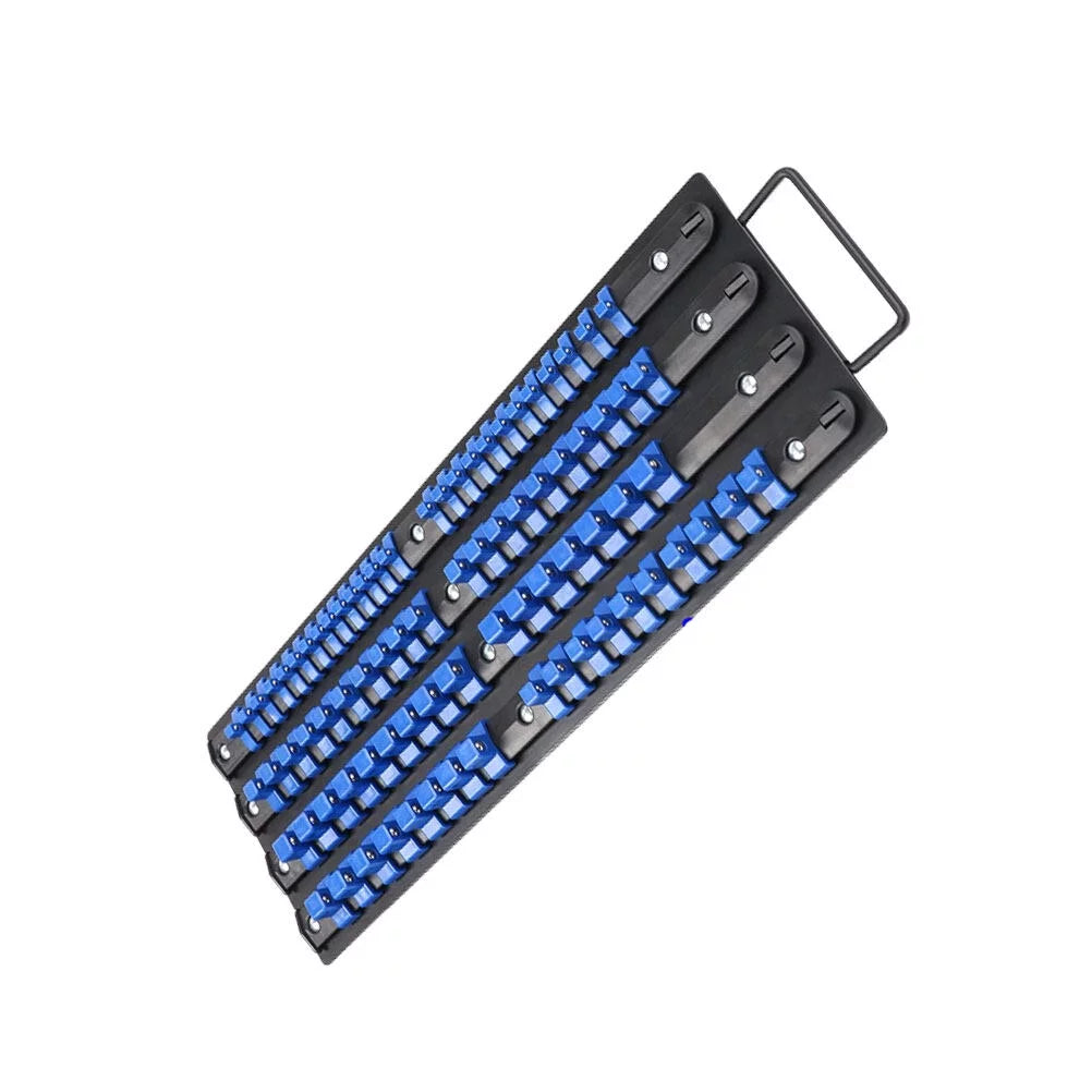 HEMOTON 80 Industrial ABS Socket Wrench Mountable Socket Storage Rail Rack Holder Organize Sliding