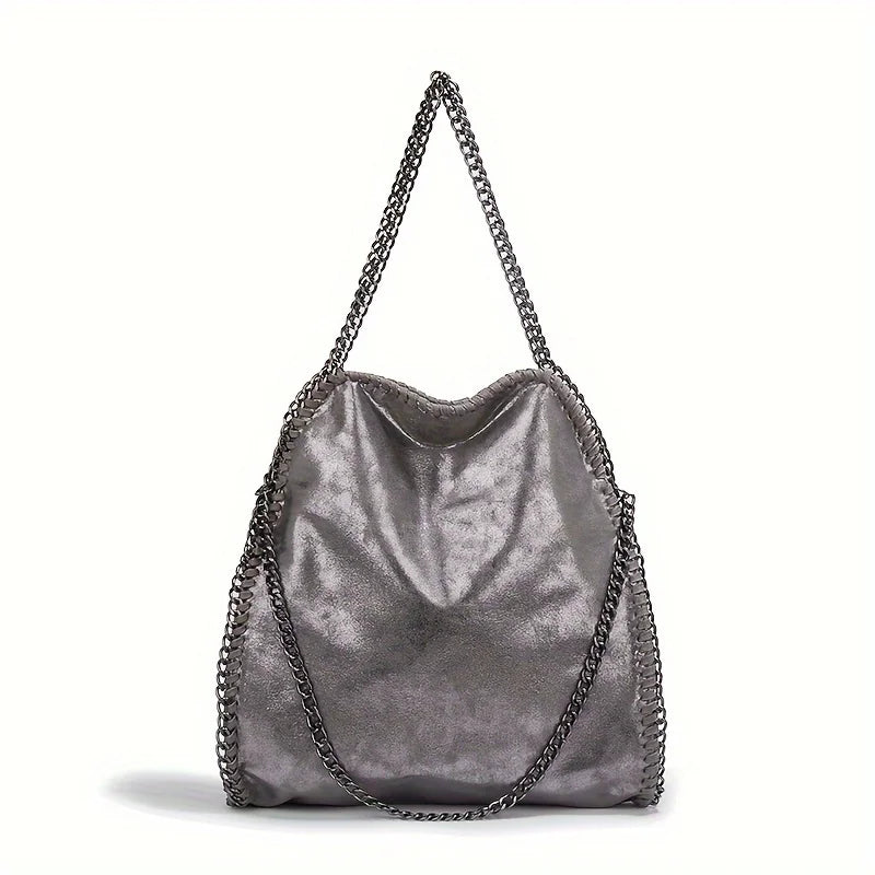 moocr Handbags Soft Leather Fashion Designer Top-Handle Casual Pocket Ladies Tote Portable Chain Large Shoulder Crossbody Shoulder Bags Dark Birthday Present