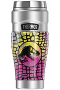 Jurassic World Neon Cmyk Scales THERMOS STAINLESS KING Stainless Steel Travel Tumbler, Vacuum insulated & Double Wall, 16oz