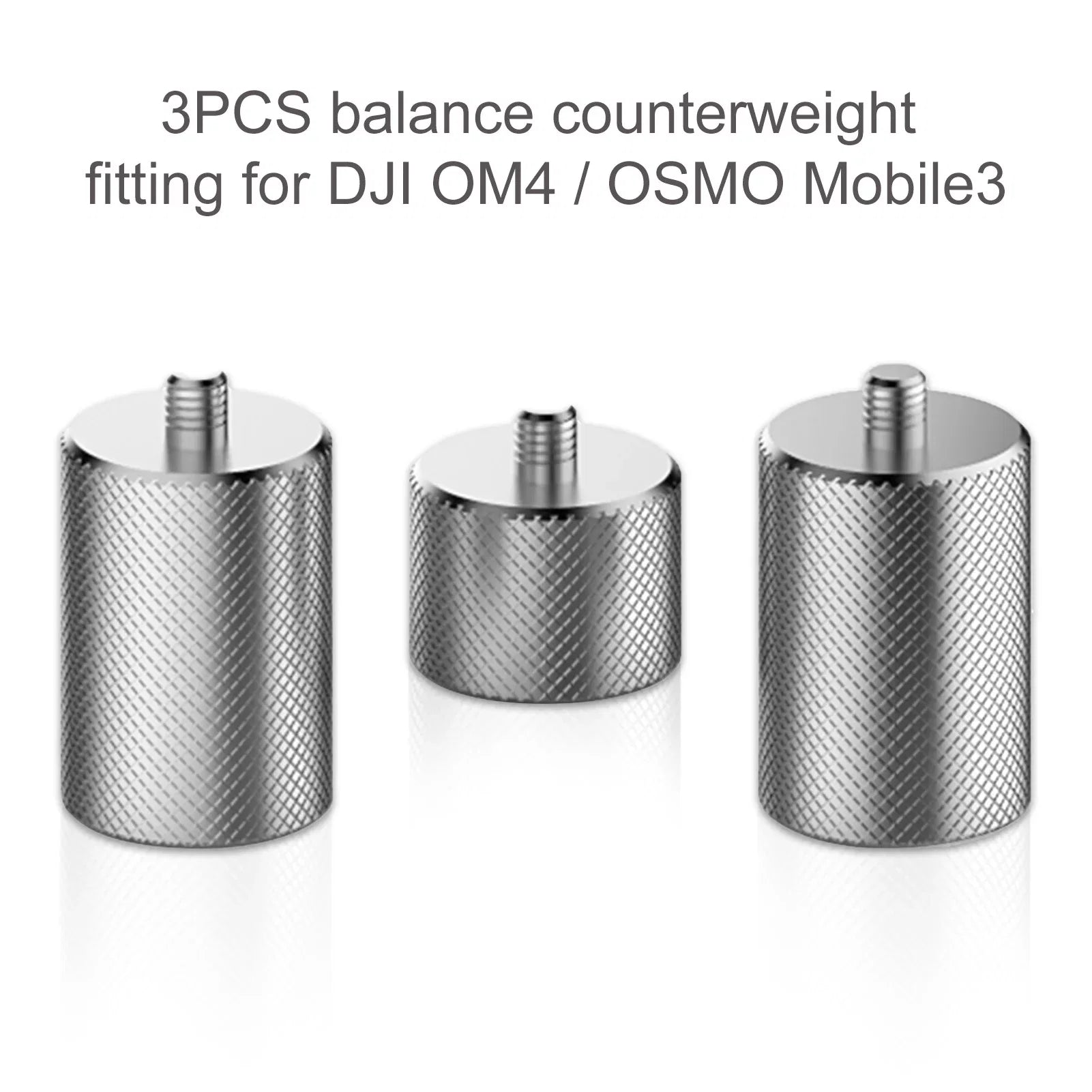 Nebublu Counterweight for DJI OSMO Mobile 3 OM 4, 3pcs Metal Counter Weight 50g, Hand,held Gimbal Stabilizer, Optimal Balance for Smartphone Video Shooting
