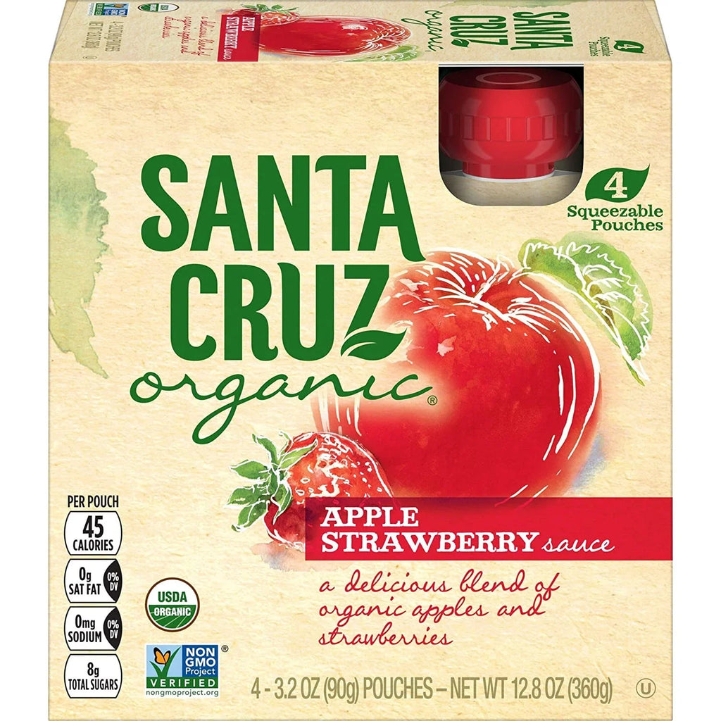 Santa Cruz Organic® Sauce Strawberry -- 4 Pouches Pack of 2
