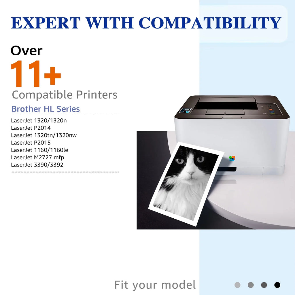 2 Ebony 49A | Q5949A Toner Cartridge Individuals for HP 1320 1320n 1320nw 1320tn 3390 MFP 3392 MFP 1160 Printer