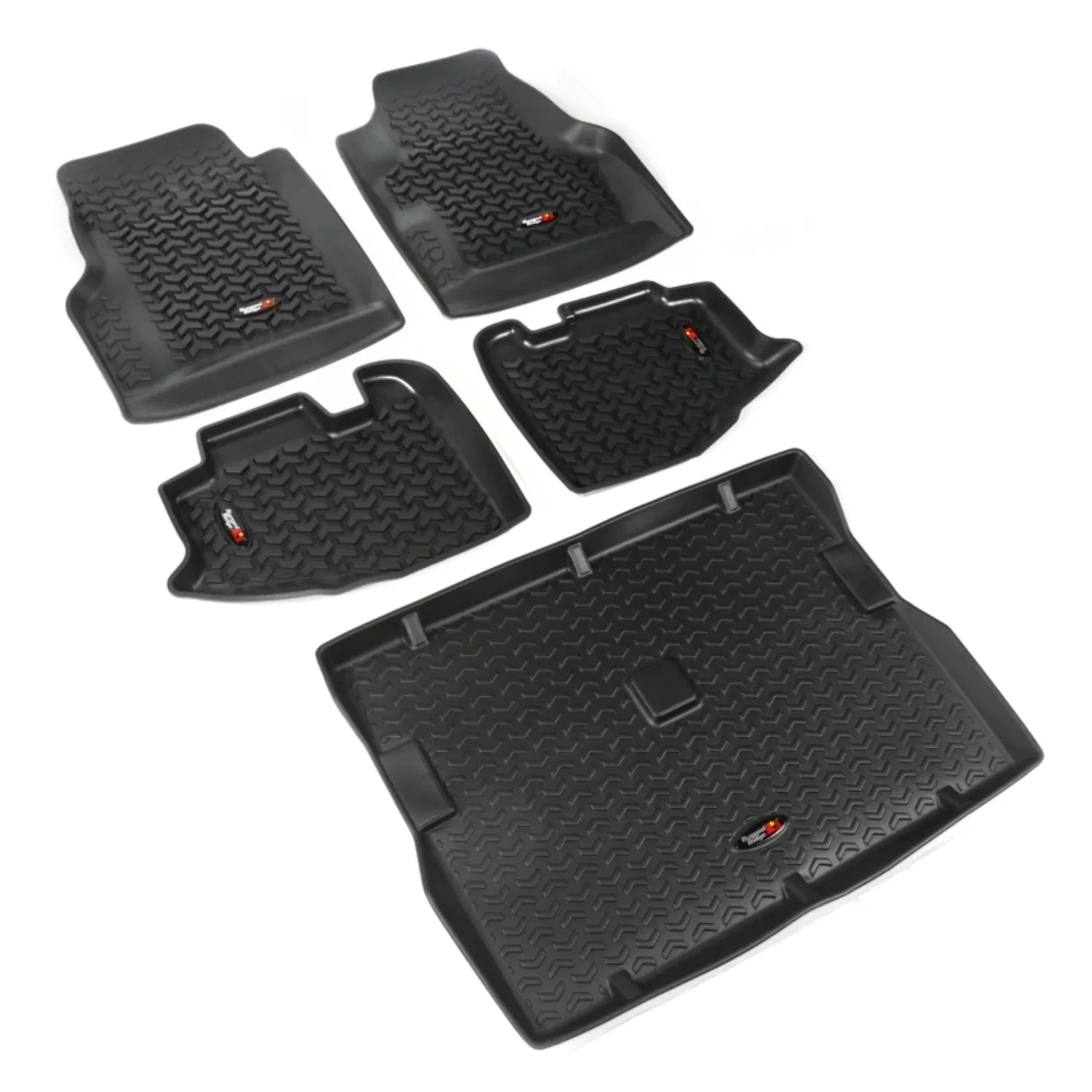Rugged Ridge by RealTruck | Floor Liner, Front/Rear/Cargo | 12988.10 | Compatible with 1997-2006 Jeep Wrangler TJ/LJ