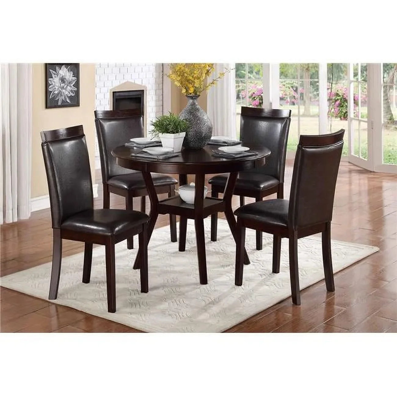 Lexicon Individuals 5 Piece Wood Dining Set in Espresso