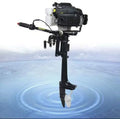 Miumaeov Outboard Trolling Motor 3.6HP 2 Stroke Inflatable Shaft Fishing Boat Engine Propeller CDI Control Air Cooling System Heavy Duty Tiller Shaft
