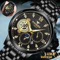 Waterproof People Watch Stainless Steel Crystal Luminous Classic Wristwatch Luxury