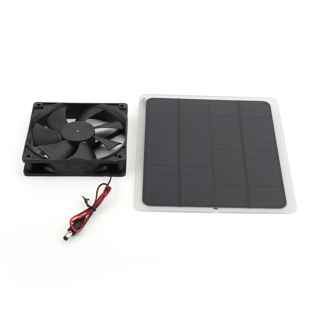 TOPTENG Solar Powered Fan Kit, 10w Solar Panel Fan Kit, 12V Outdoor Portable Mini Ventilator For Greenhouse Chicken House Pet Houses Camping Cooling Ventilation