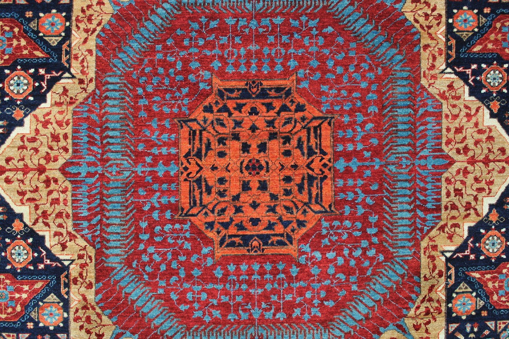Aria Marwin Blue/Red Rug, 9'10" x 13'9"