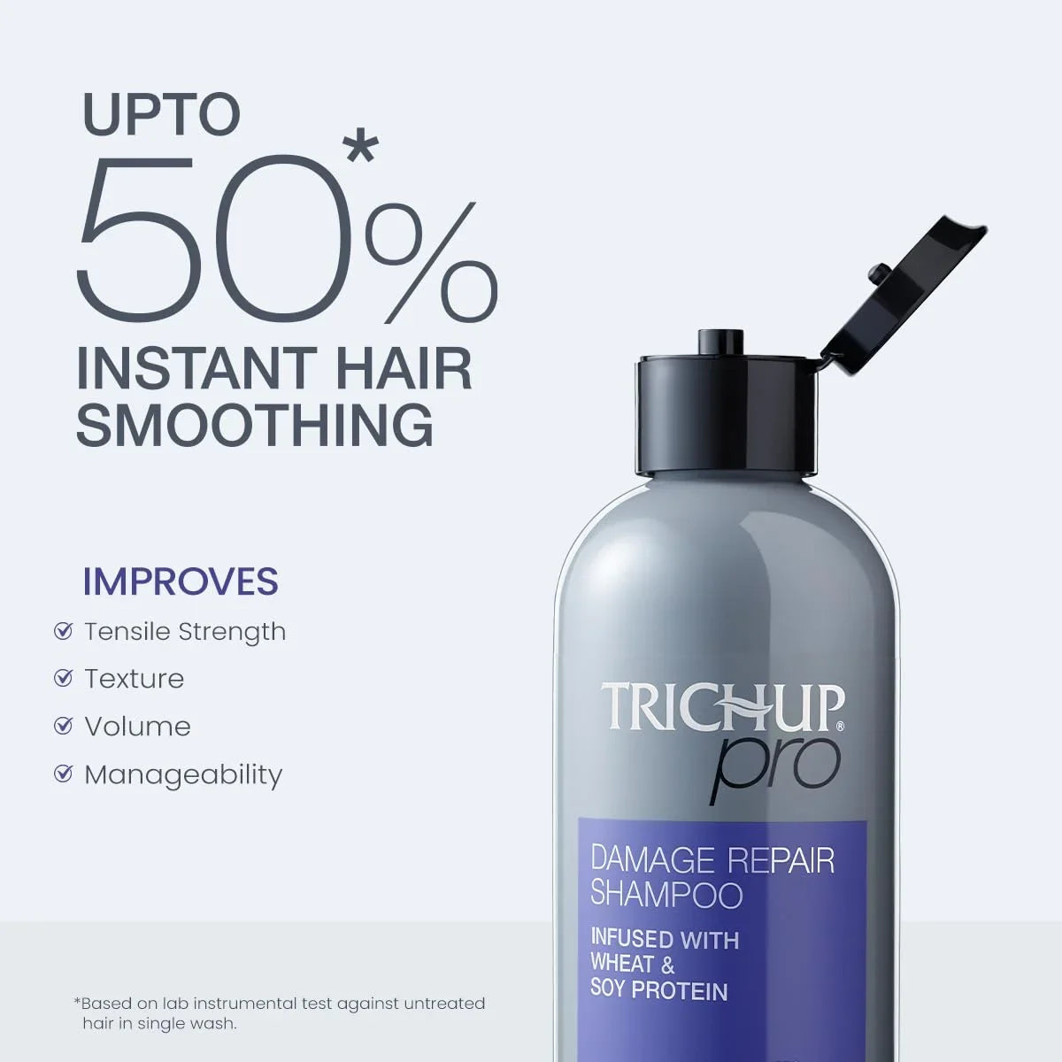 Trichup Pro Damage Repair & Instant Smoothing Hair Care Combo For Dry Frizzy Hair (Set Of 2) | Shampoo 300 Ml + Hair Mask 200 Ml | Improves Texture & Manageability | Reduce Split E