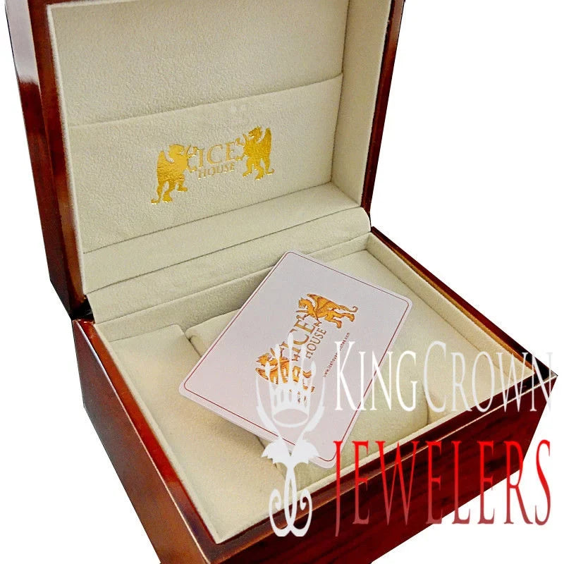 Canary Exclusive Custom Piece Celebrity Inspired Lab Diamonds Gold Tone Iced Out Khronos Jo Rodeo Watch Timestamp Function