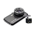 axGear Dash Cam Driving Recorder DVR Dual Camera 4 Inch LCD Vehicle Ebony Box Monitor