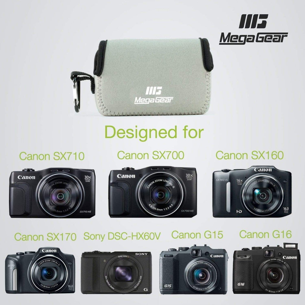 MegaGear Canon PowerShot SX720 HS, SX710 HS, Sony DSC-HX60V, DSC-HX50V, Canon SX700 HS, G16, SX170 IS, G15, SX160 IS Neoprene Camera Case