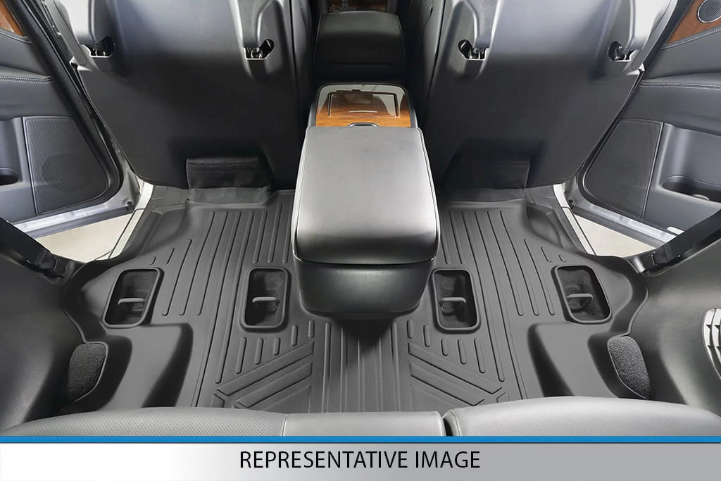 Smartliner SA0183-B0303-C0186-E0185 Floor Mats & Cargo Liner Set with 2nd Row Bucket Seats without Console for 2011-2017 Ford Expedition, Dark