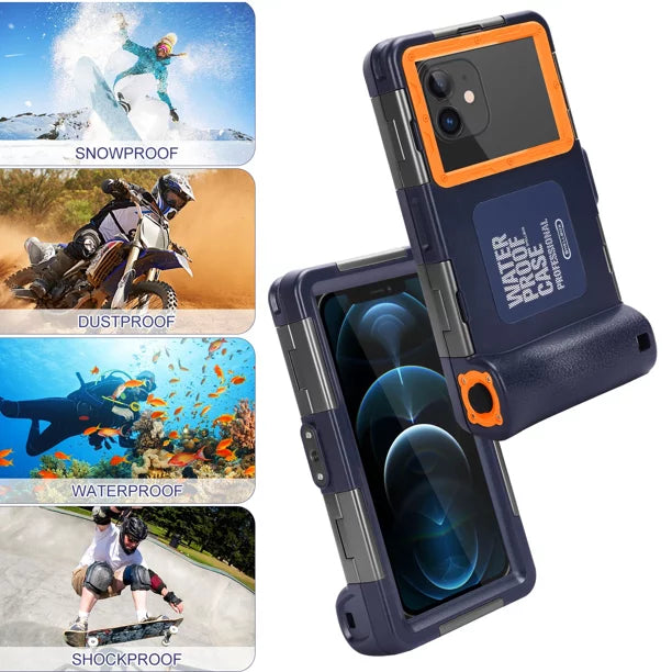UrbanX Professional [15m/50ft] Swimming Diving Surfing Snorkeling Photo Video Waterproof Protective Case Underwater Housing for Tecno Pova Neo And all Phones Up to 6.9 Inch LCD with Lanyard