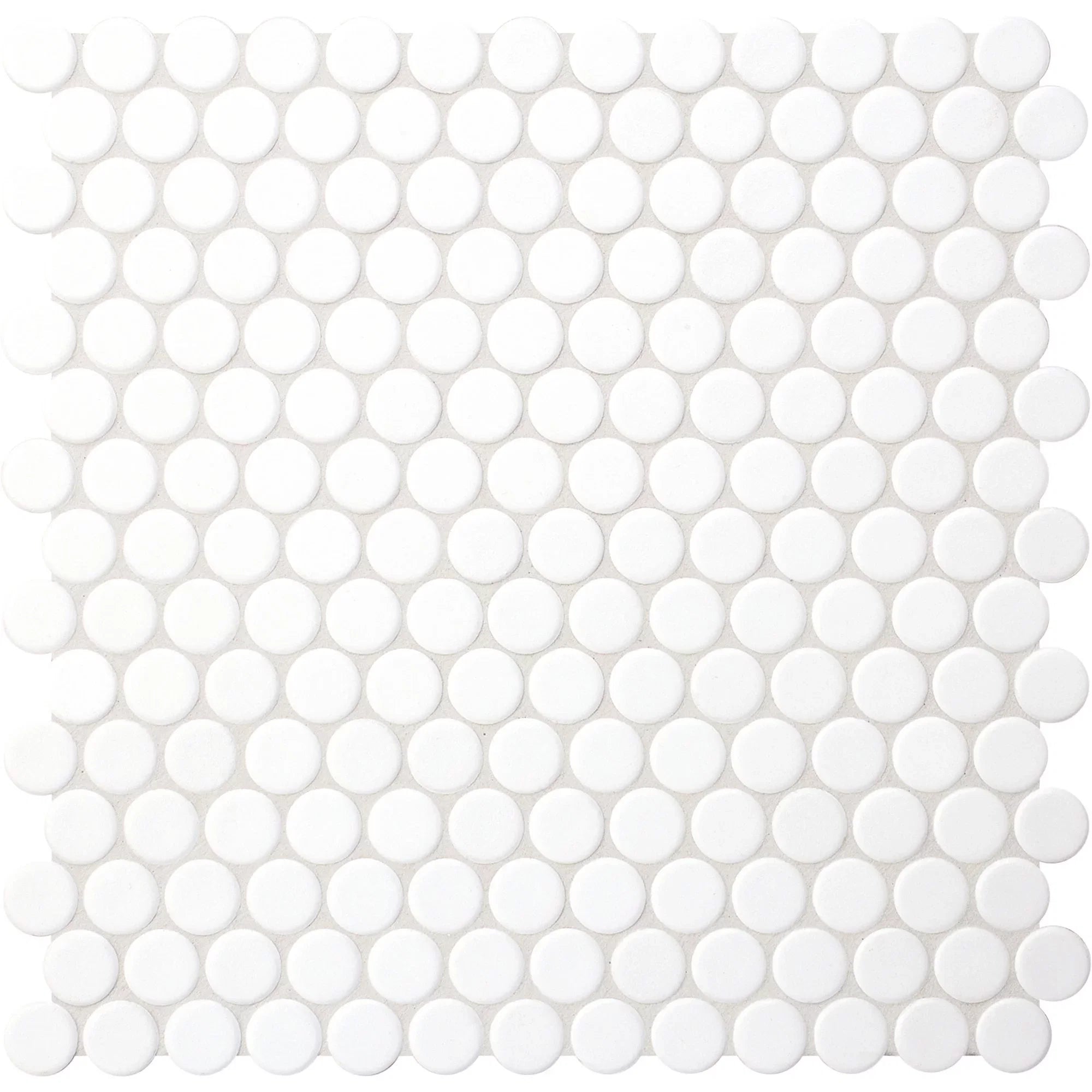 Tiled People Outdoor Pizza Oven / Clay Wood Fired Pizza Ovens with White Penny / Circle Mosaic Tiles - OP81