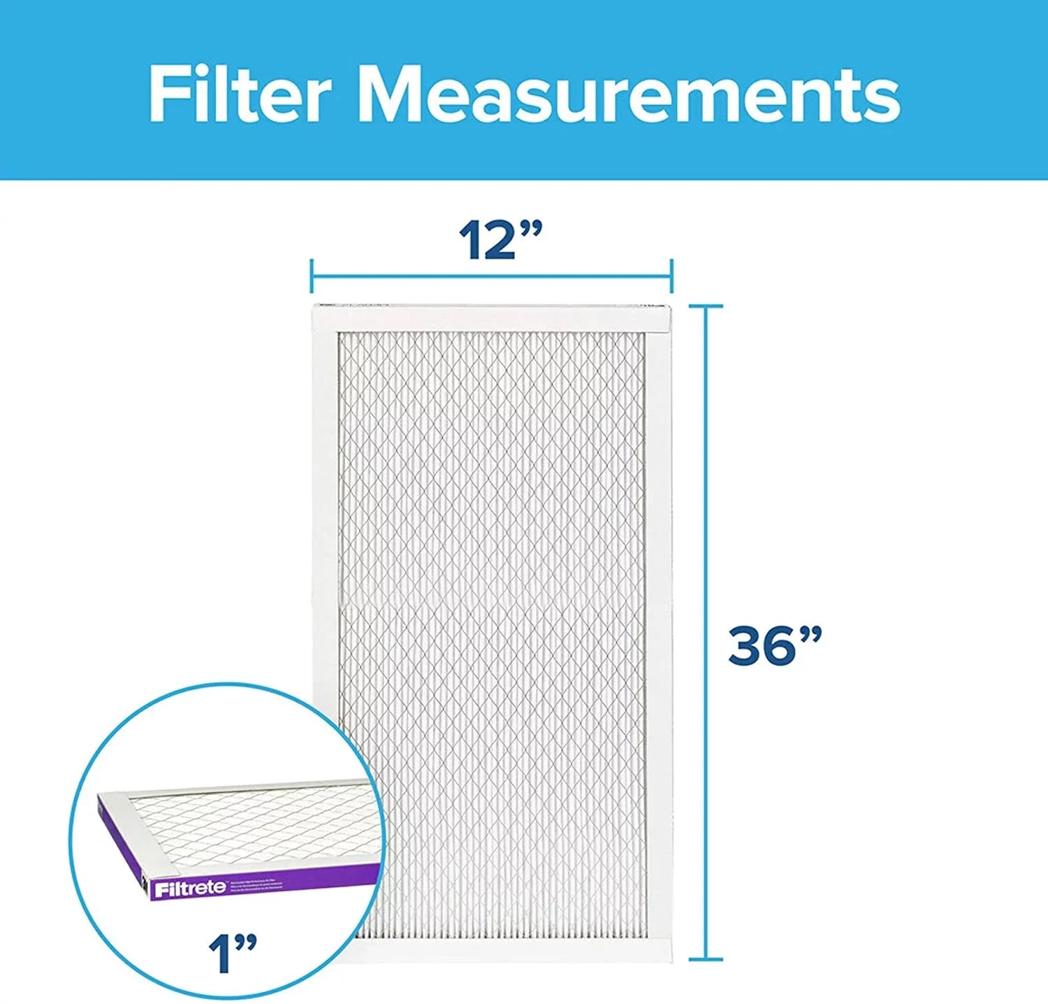 Filtrete 12x36x1, AC Furnace Air Filter, MPR 1500, Healthy Living Ultra Allergen, 6-Pack (exact People 11.69 x 35.69 x 0.78)