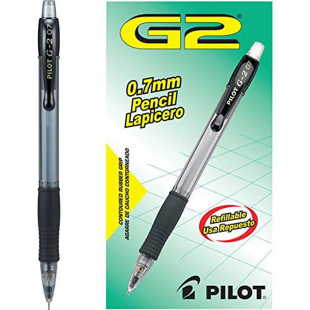 PILOT G2 Mechanical Pencils, 0.7mm Lead, with Midnight Accents, 12-Pack (51015)