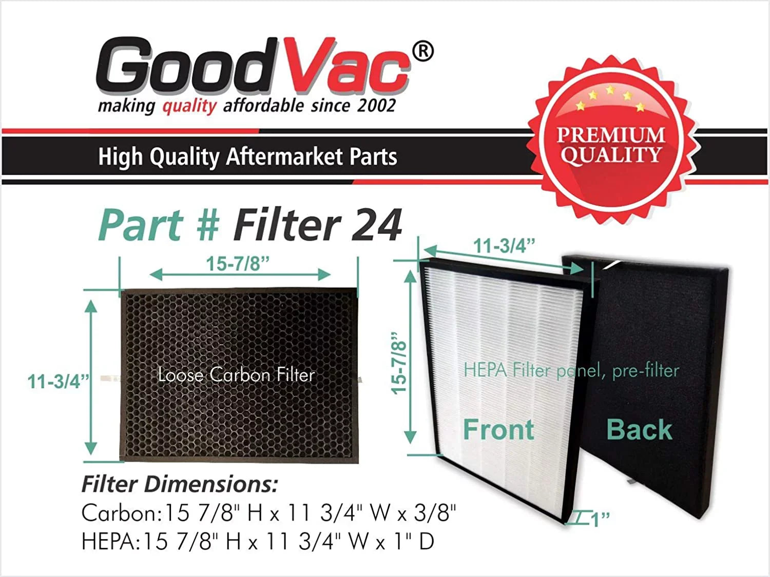 HEPA Filter Kit Compatible with Oransi OV200 (RF200)