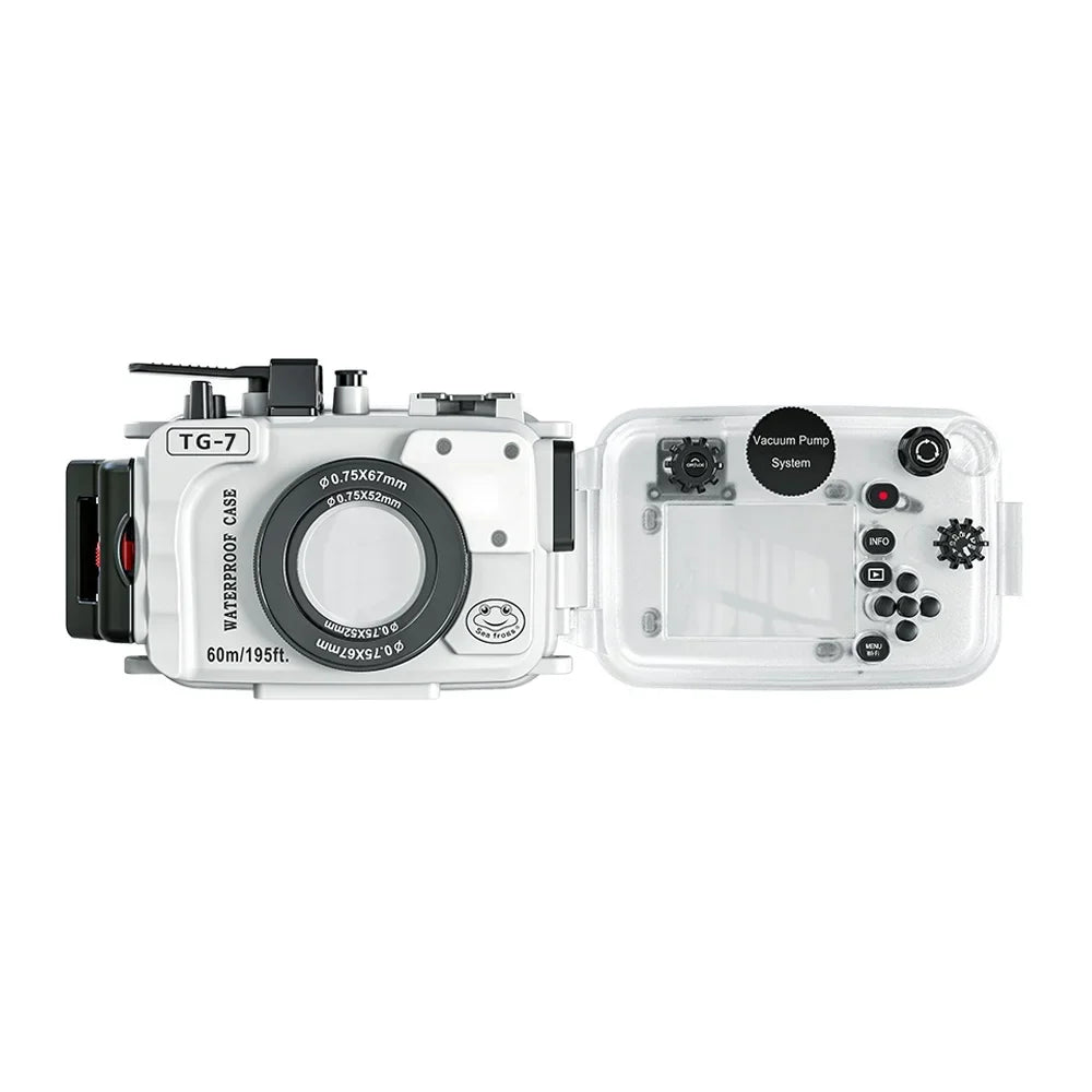 GoolRC TG 7 Camera Housing Case, Underwater 60m Diving Protective Case with Adapter