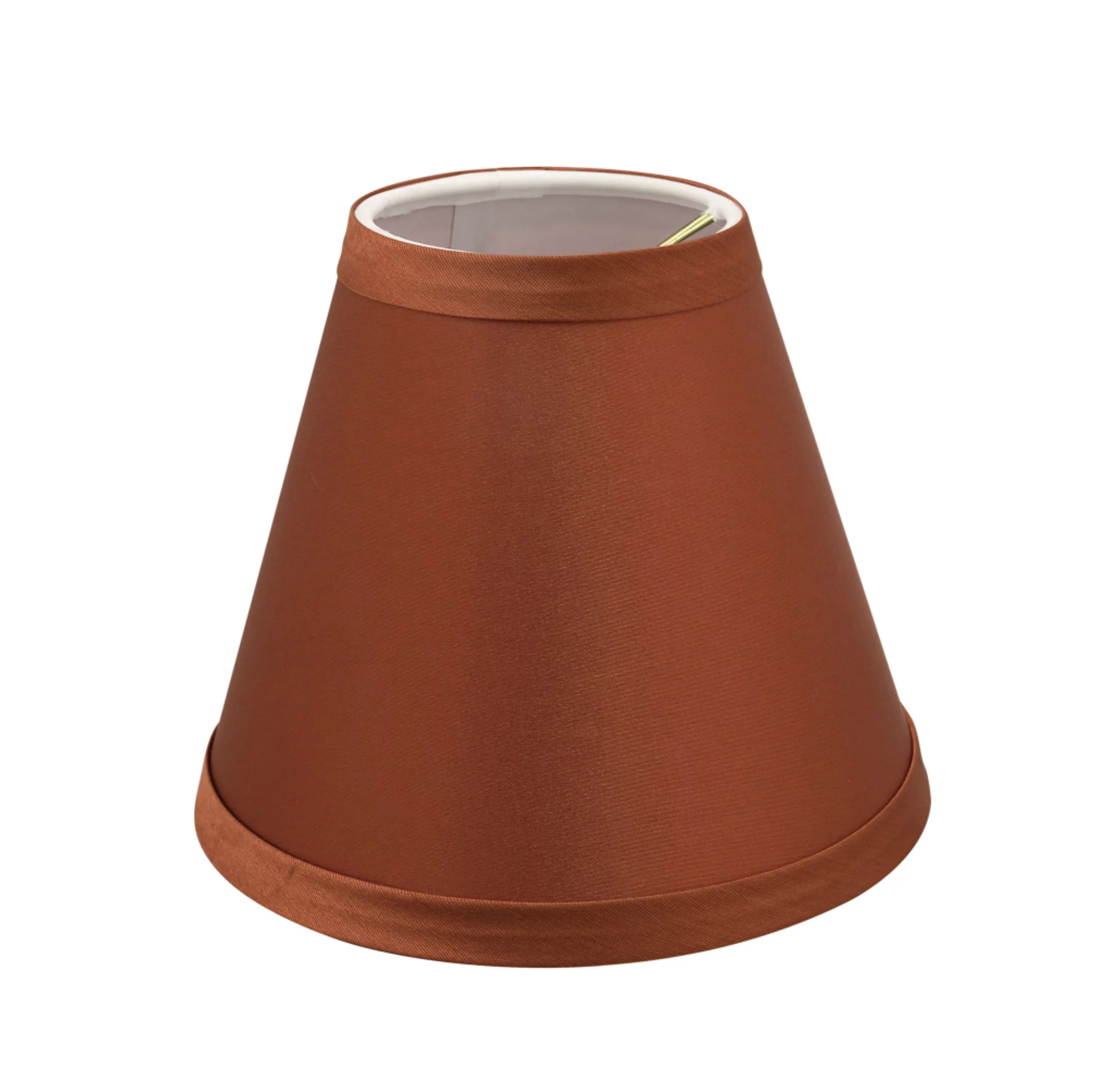 Aspen Creative 32111-2 Small Hardback Empire Shape Chandelier Clip-On Lamp Shade Set (2 Pack), Transitional Design in Redwood, 6" bottom width (3" x 6" x 5")