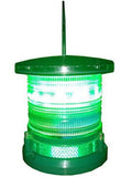 Solar Dock High Power Warning Light - Waterproof Marine Solar Dock Lighting - Green LED Constant or Flashing 360 Degree Lighting
