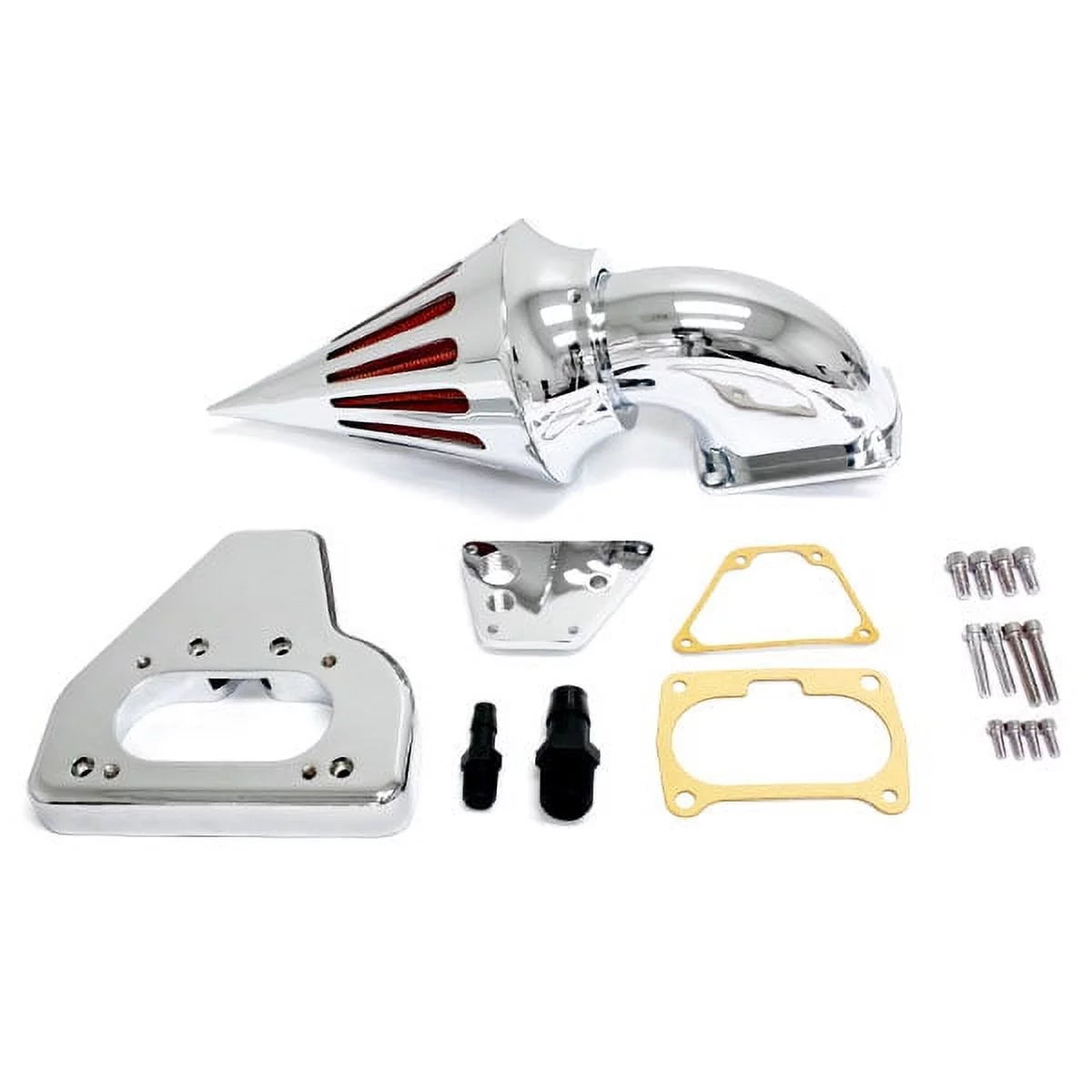 Krator Motorcycle Chrome Spike Air Cleaner Intake Filter Compatible with 2002-2009 Honda VTX 1800 R/S/C/N/F