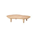 "Modern Organic-Shaped Wooden Coffee Table"