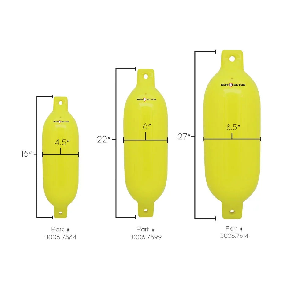 Extreme Max 3006.7599 BoatTector Inflatable Final Point Value 2-Pack - 6.5" x 22", Neon Yellow
