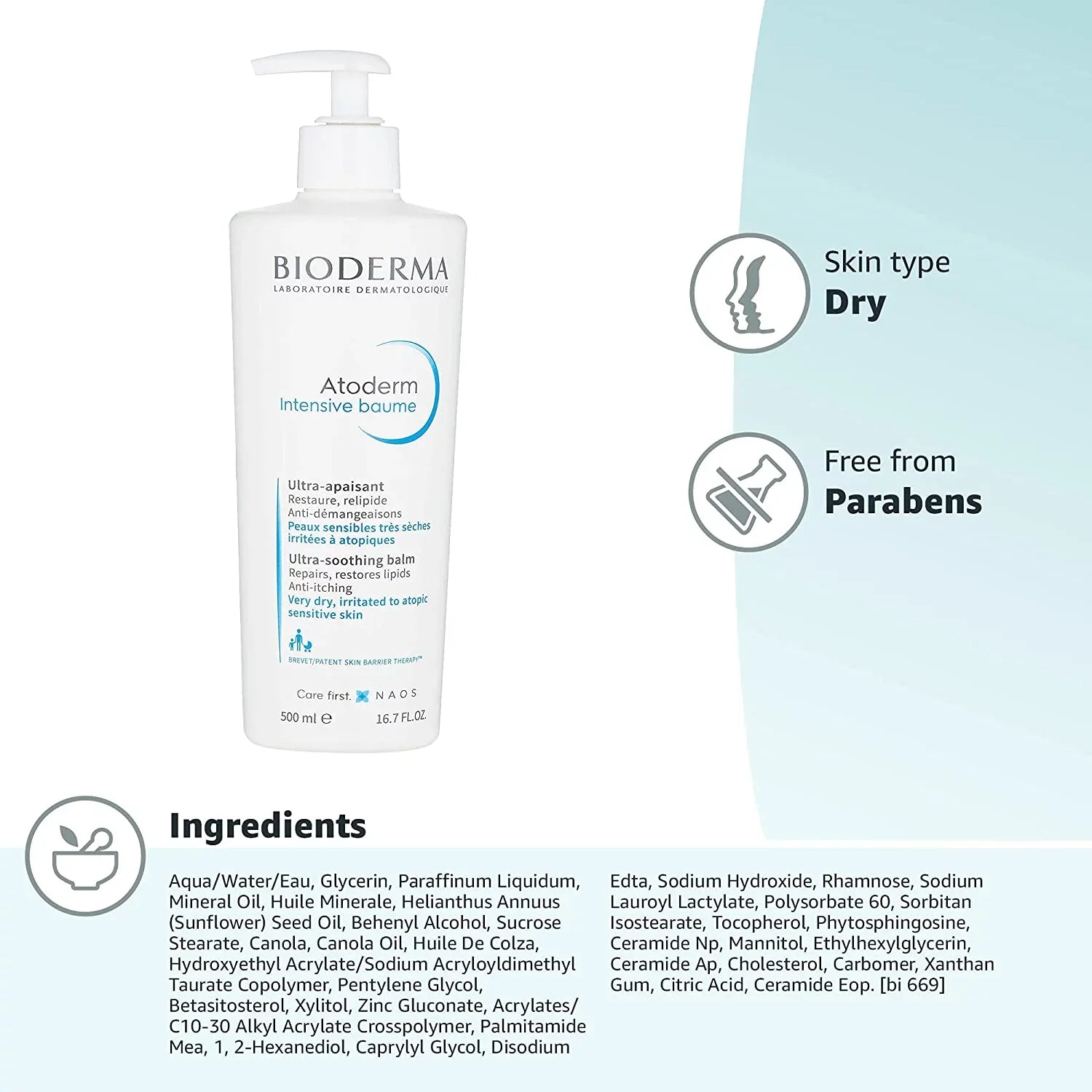 Bioderma Atoderm ,Intensive Balm ,Face and Body Moisturizing