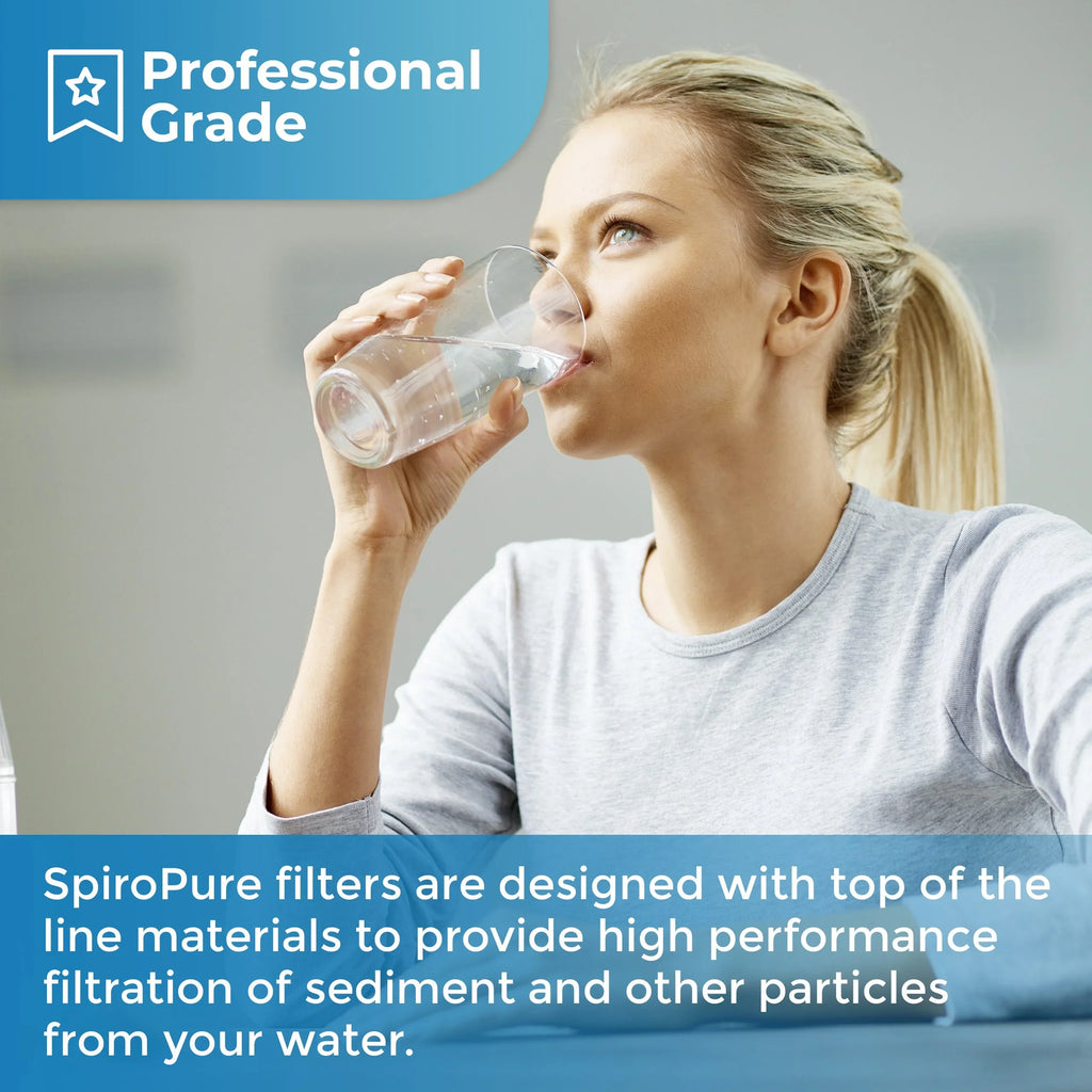 SpiroPure SP-EC20-BB 10x4.5 20 Micron Pleated Cellulose People Water Filter Cartridge ECP20-BB 255491-43 (Case of 8)