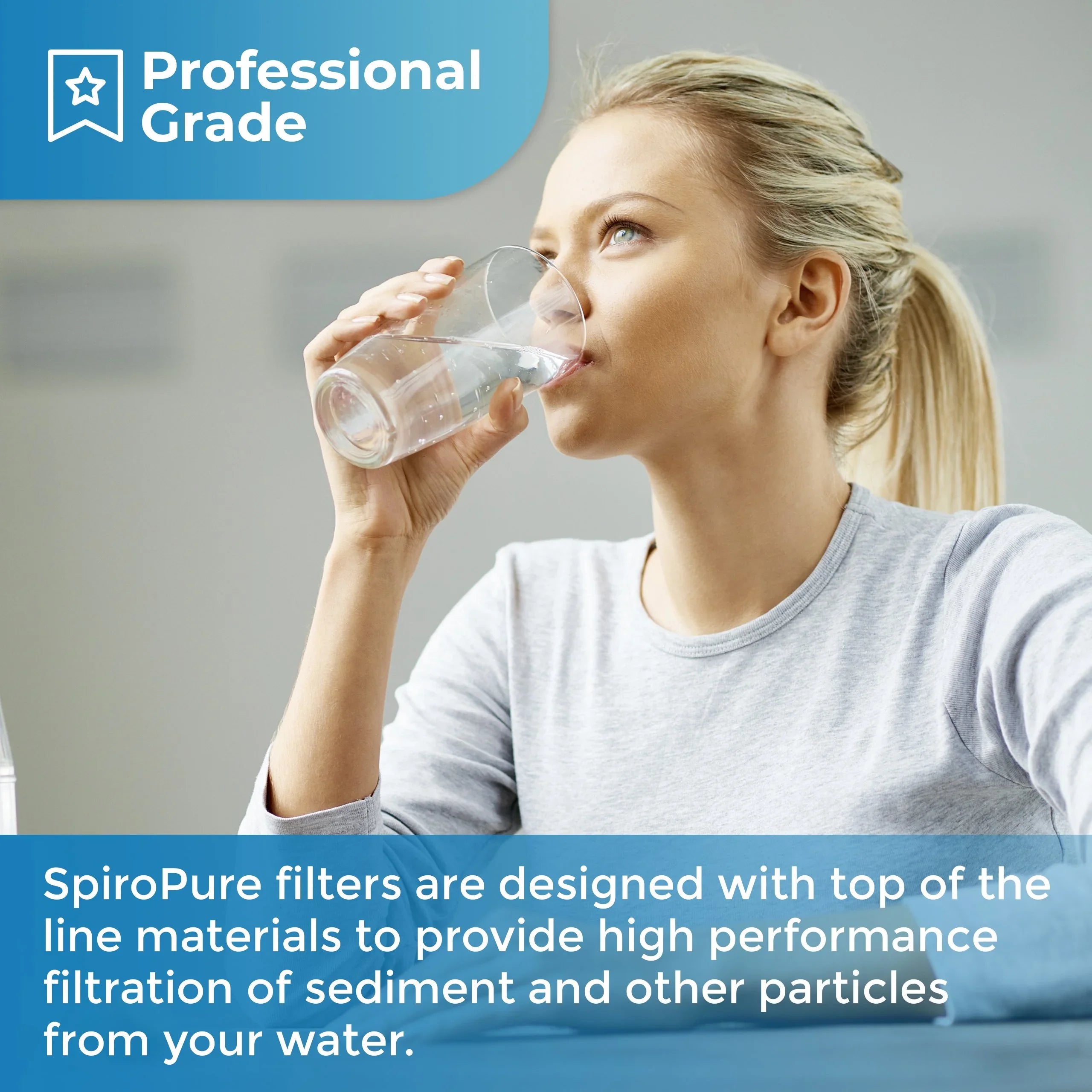 SpiroPure SP-EC20-BB 10x4.5 20 Micron Pleated Cellulose People Water Filter Cartridge ECP20-BB 255491-43 (Case of 8)