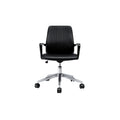 "Modern Black Office Chair with Adjustable Height and Swivel Base"