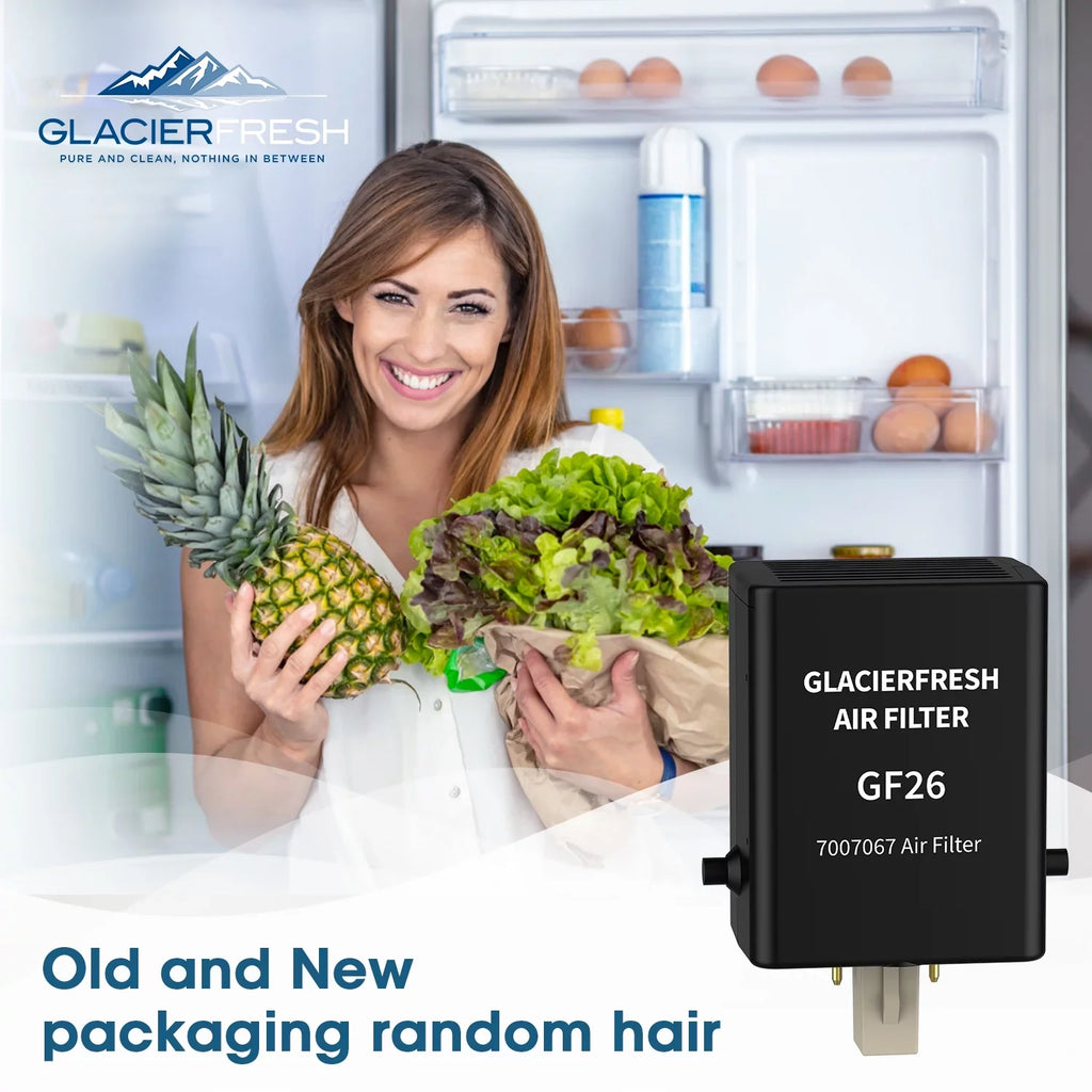 GLACIER FRESH Air Filter Individuals for Refrigerator 7007076 Air Filter, 3 Pack