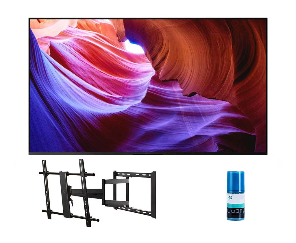 Sony 43 Inch 4K Ultra HD TV X85K Series: LED Smart Google TV with Dolby Vision HDR with a Walts TV Full Motion Mount for 43"-90" TV's and Walts Screen Cleaner Kit (2022)
