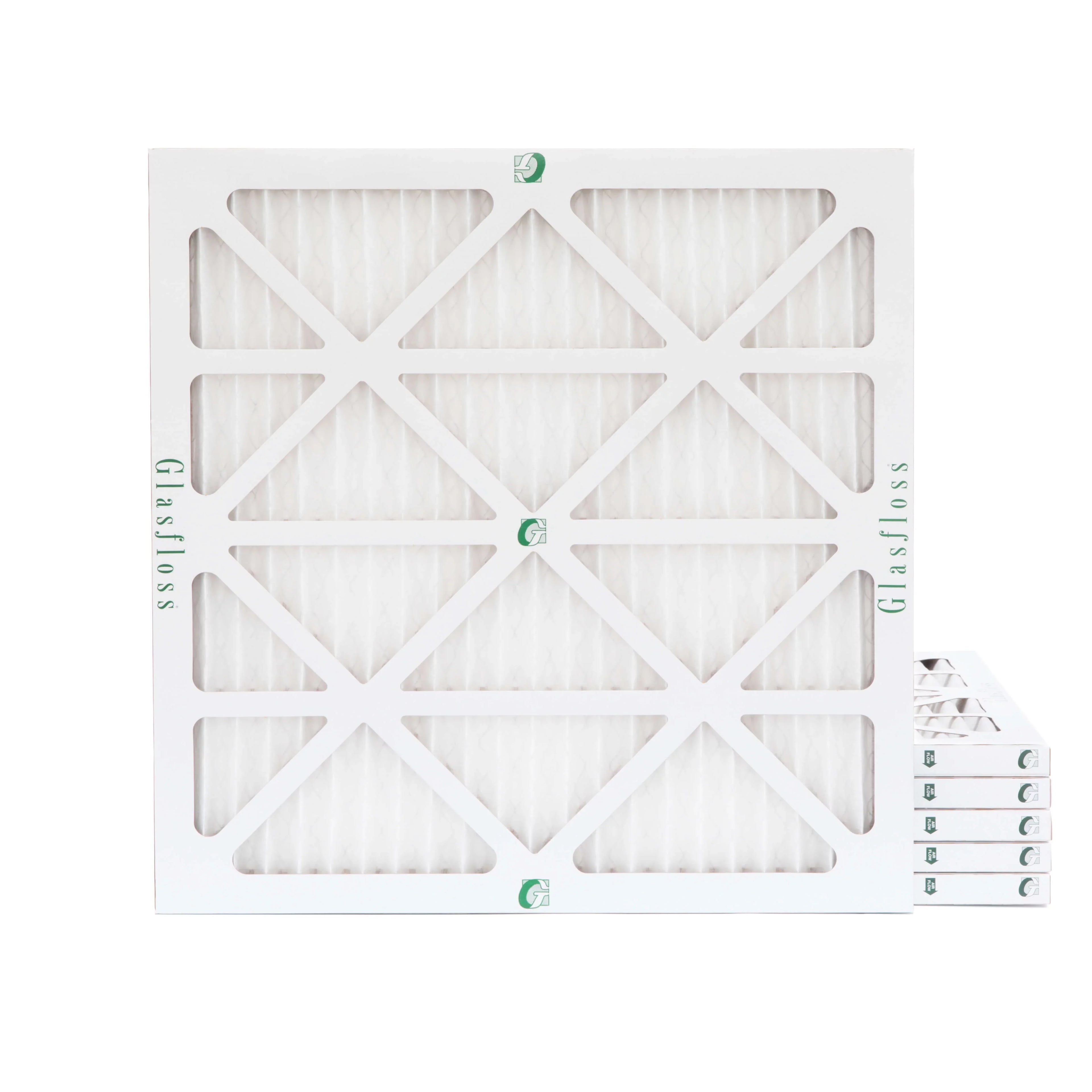 20x20x1 MERV 13 Pleated AC Furnace Air Filters by Glasfloss Industries. 6 Pack